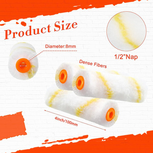 Recharge de <span class=keywords><strong>mini</strong></span>-<span class=keywords><strong>rouleau</strong></span> de haute qualité Recharge de <span class=keywords><strong>rouleau</strong></span> de <span class=keywords><strong>peinture</strong></span> murale en <span class=keywords><strong>acrylique</strong></span> et polyester et microfibre <span class=keywords><strong>Mini</strong></span> <span class=keywords><strong>rouleau</strong></span> de <span class=keywords><strong>peinture</strong></span> - Product Image 5