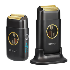 KooFex Rasoir professionnel à moteur vectoriel Filet d'aluminium à <span class=keywords><strong>triple</strong></span> lame haute vitesse avec base de chargement à affichage numérique - Product Image 1