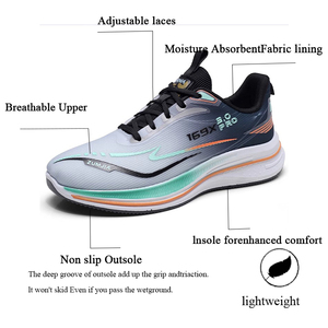 <span class=keywords><strong>Sneakers</strong></span> da <span class=keywords><strong>Uomo</strong></span> di Alta Qualità con Ammortizzazione, Suola Spessa in Mesh, Scarpe Stile Basket con Suola Morbida - Product Image 5
