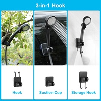 Douche de Camping Portable 6000 mAh Rechargeable Électrique Pompe de Douche avec Affichage Numérique Intelligent Modes de Pulvérisation Multiples Filtrée