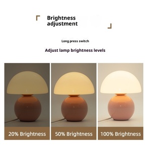 Lampe de table <span class=keywords><strong>champignon</strong></span> en céramique crème nordique transfrontalière lampe de chevet décorative sens avancé salon atmosphère créative - Product Image 4