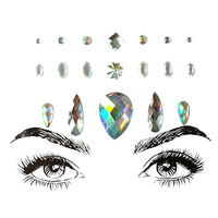 Nouveaux styles de mode autocollants bijoux de corps gemmes de visage pour la fête du festival
