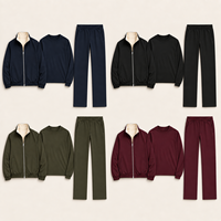 Ensemble de survêtement 3 pièces pour homme : veste zippée réversible, t-shirt à manches longues en coton mercerisé doux et pantalon chino extensible – OEM personnalisé en stock