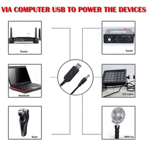 <span class=keywords><strong>Cable</strong></span> convertidor elevador de voltaje USB de 5V <span class=keywords><strong>a</strong></span> 12V CC, <span class=keywords><strong>cable</strong></span> amplificador de potencia de 5.5x2.1mm <span class=keywords><strong>para</strong></span> router WiFi, módem y energí<span class=keywords><strong>a</strong></span> de emergencia - Product Image 5