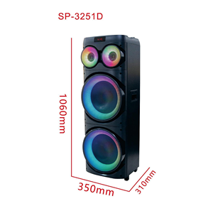 Haut-parleur domestique portable altavoz personnalisé feu led lumière double 12 pouces bosse - Product Image 6