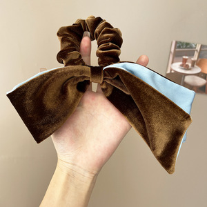 CLARMER-Chouchous élégants en velours, pince à cheveux vintage, style <span class=keywords><strong>Audrey</strong></span> <span class=keywords><strong>Hepburn</strong></span>, bandeau en éponge pour femmes - Product Image 6