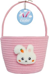 Cesta <span class=keywords><strong>de</strong></span> huevos <span class=keywords><strong>de</strong></span> conejito vacía <span class=keywords><strong>de</strong></span> <span class=keywords><strong>Pascua</strong></span> personalizada para niños y niñas, cesta <span class=keywords><strong>de</strong></span> regalos <span class=keywords><strong>de</strong></span> <span class=keywords><strong>Pascua</strong></span> para bebés con asa, cesta <span class=keywords><strong>de</strong></span> almacenamiento <span class=keywords><strong>de</strong></span> cuerda <span class=keywords><strong>de</strong></span> algodón - Product Image 2
