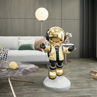 Lampe Astronaute Modèle Grand Sculpture en Résine Homme Spatial Ballon LED Bluetooth Décoration Chambre Enfant