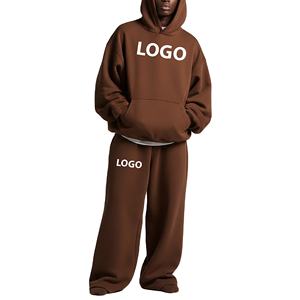 Survêtement personnalisé pour homme, sweat-shirt à capuche, coupe ample, jogging, logo imprimé sur écran personnalisé, survêtement pour homme lourd - Product Image 1