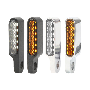 ไฟเลี้ยว LED อลูมิเนียมขนาดเล็กสำหรับมอเตอร์ไซค์ ไฟกระพริบแบบดัดแปลง เหมาะสำหรับสกู๊ตเตอร์ รถสามล้อ จักรยานไฟฟ้า อุปกรณ์เสริมอเนกประสงค์ - Product Image 1