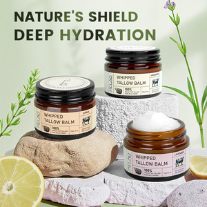 Baume hydratant au suif de bœuf fouetté pour hommes, issu de bœufs nourris à l'herbe, pour une texture de peau confortable et une hydratation intense des peaux sèches masculines. - Product Image 4