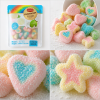 Vente en gros de guimauves enrobées de noix de coco de 100 g, formes mélangées (cœur, étoile), collation asiatique pour les goûters, les mariages et les desserts