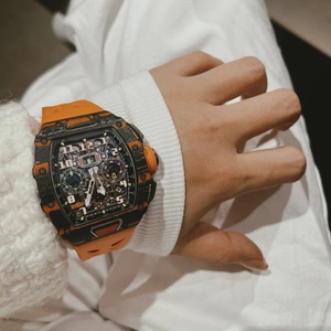 Reloj Automático de Lujo Estilo RM para Hombre, Cristal de Zafiro Cuadrado, Analógico, Alarma, Cronógrafo, Reserva de Energía, Deportivo, de Buceo, Fibra de Carbono - Product Image 3