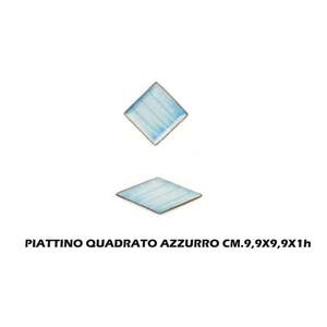 Tazze e Piattini da Tè Quadrati Blu 9,9x9,9x1 H cm Design Elegante per Amanti del Tè - Product Image 1