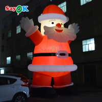 Décorations de Noël gonflables de 7 m avec lumière LED, Père Noël