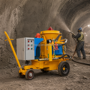 Máquina de Pulverización de Hormigón Refractario Ecológica de 9m3/h, Máquina de Pulverización de Cemento para Paredes - Product Image 2