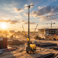 Tour d'éclairage LED de haute qualité, mobile et portable, pour chantier de construction, éclairage nocturne extérieur
