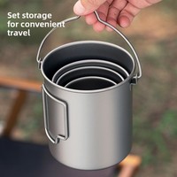 Tasse en titane pur pour l'extérieur, bouteille d'eau de camping, tasse à thé portable, tasse à café domestique, ultra-légère, multi-usages
