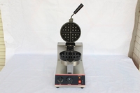 Gaufrier rotatif unique Commercial antiadhésif en acier inoxydable, équipement pour Snacks, 1 plaque, gaufrier rotatif