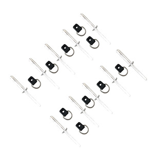 Remaches de acero inoxidable con anillo en D negro para accesorios de kayak, canoa y barco, 10 unidades, grado 304 - Product Image 4