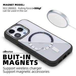 Funda Transparente con Purpurina para Teléfono Iphone, Funda Magnética Mate de TPU Transparente para Iphone 16 15 14 13 Pro Max - Product Image 3