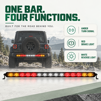 Barre lumineuse LED HSSH 24-40 pouces 60W-100W pour feux arrière, frein, marche arrière, clignotant, éclairage tout-terrain pour camion, SUV, VTT, UTV