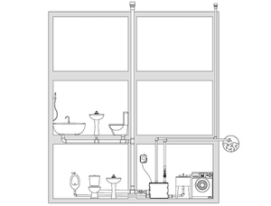 Système de levage des eaux usées léger avec pompe macéreuse et lame de découpe pour l'élimination des déchets des toilettes de sous-sol - Product Image 5