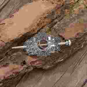 Épingles à cheveux vintage en argent, pinces à cheveux en métal avec nœuds celtiques, barrettes rétro vikings, accessoires bijoux, épingles à cheveux en forme de baguettes pour femmes - Product Image 4