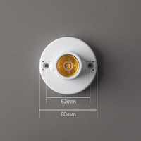 Ensemble d'éclairage LED en céramique avec culot E27, support de lampe en bakélite de type vis et douille d'ampoule en plastique