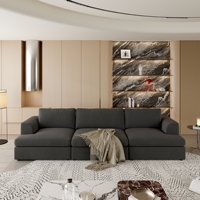 Ensemble de canapés modulaires minimalistes de luxe VOXHOME, tissu bouclé, éponge haute densité, pour salon, ensemble de meubles pour la maison