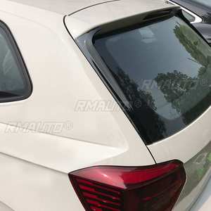 A Pair Gloss Black Rear Window Side Spoilers Glossy Canard Canards <b>Splitter</b> for VW Polo MK6 2018+/MK5 2011-2017 Car Styling - Product Image 2