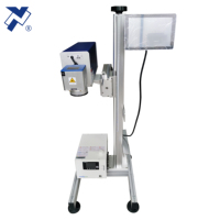 NV5808 Flying Online Portable Type Date Coder Machine de marquage laser pour code de production d'expiration sur bouteille en plastique PET