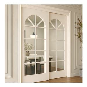 <span class=keywords><strong>ประตู</strong></span>บานเลื่อนทำสีทึบทำจากไม้ราวแขวนประตูบานเลื่อนโค้งแบบตะแกรงน้ำหนักเบาระเบียงระเบียงฝรั่งเศสสำหรับศึกษาห้องครัว - Product Image 4