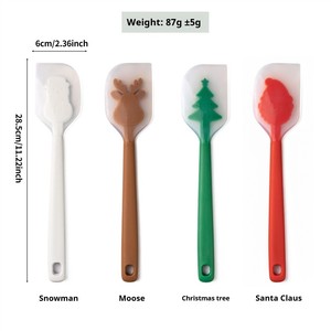 Spatule <span class=keywords><strong>en</strong></span> silicone acrylique classique moderne, pour la mesure et le raclage précis de la pâte dans la fabrication professionnelle du pain commercial - Product Image 2