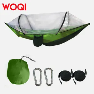 WOQI工場卸売キャンプ蚊帳と防虫ネットポップアップハンモックジャングルハンモック