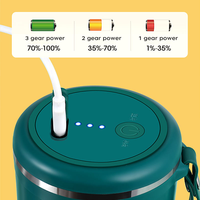 USB-oplaadbare, batterij-aangedreven automatische citruspers van roestvrij staal, handzaam, mini, draagbaar, huishoudelijk, laag geluidsniveau, krachtig