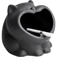 שחור חתול מאפרה חתול עישון ראש אפר מגש