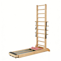 Equipo Comercial de Pilates Reformers para Flexibilidad, Estiramiento Muscular Corporal, Reformer de Madera de Arce, Barril de Escalera de Arce para Gimnasio