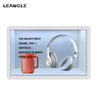 Boîte d'affichage LCD transparente LEANGLE de 55 pouces, vitrine numérique, vitrine interactive pour bijoux, personnalisation OEM ODM