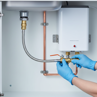 Raccord rapide en acier inoxydable tressé pour chauffe-eau, connecteur flexible haute pression pour plomberie