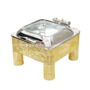 Scaldavivande Idraulico Quadrato da 6L con Finitura Dorata per Matrimoni di Lusso, Hotel e Catering Aziendale, Ideale per Riscaldare <span class=keywords><strong>Pizza</strong></span> - Product Image 5