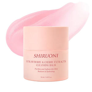 Bálsamo Limpiador Facial Vegano Orgánico Transparente con Extracto de Frutas (Cereza y Fresa), Control de <span class=keywords><strong>Grasa</strong></span> y Desmaquillante en <span class=keywords><strong>Crema</strong></span>, Marca Blanca - Product Image 6