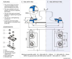 9216/08/40 고정 클램프 상승 철도 성능 및 안전 - Product Image 3