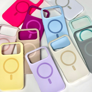 Funda de silicona para <span class=keywords><strong>iPhone</strong></span> 17 Pro Max Funda trasera magnética para IPhone17 16 15 14 Directo de fábrica LM098 - Product Image 1
