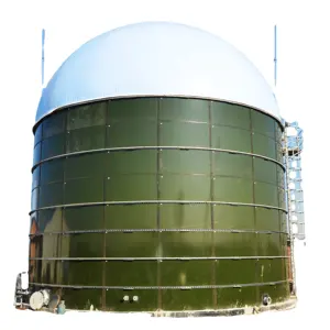 Двойной мембранный держатель биогаза для хранения метана