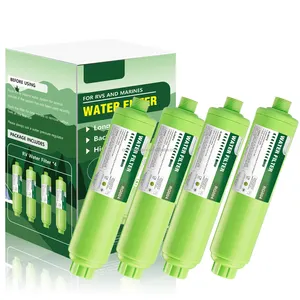 Filtre à eau en ligne pour RV/Marine, certifié NSF, réduit les odeurs, la rouille, et le chlore, idéal pour RV et Marine, 4 paquets