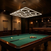 Plafonnier LED modulaire hexagonal, lampe à panneaux carrés pour salle de billard, bar, salon