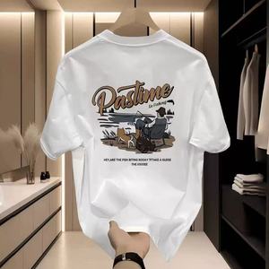 T-shirt d'été décontracté en coton fin et ample pour hommes et femmes, style rétro, nouvelle collection, marque de mode pure, qualité supérieure - Product Image 3