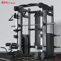 Máquina de acero multifuncional comercial Smith, entrenador cruzado en cuclillas para entrenamiento de pecho y brazo, equipo de ejercicio de gimnasio en casa