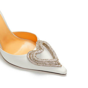 รองเท้าส้นสูงแบบส้นเข็มประดับเพชรทรงหัวใจ Talons New Bordered Strap Shoes  งานแฮนด์เมดสำหรับผู้หญิง - Product Image 5